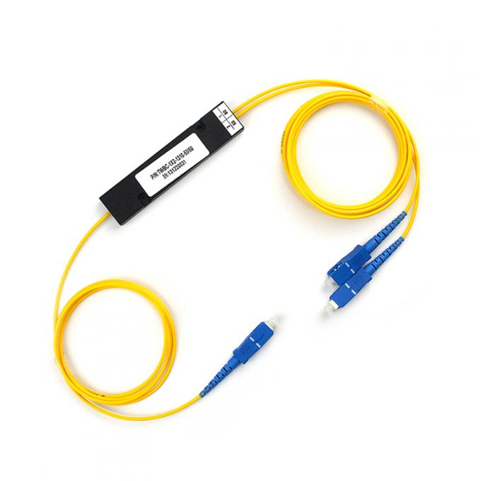 Type adapté aux besoins du client diviseur de fibre optique de tresse des télécom FTTH de PLC de Sc UPC 1X2