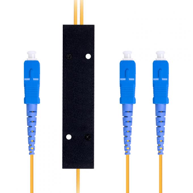 Type adapté aux besoins du client diviseur de fibre optique de tresse des télécom FTTH de PLC de Sc UPC 1X2