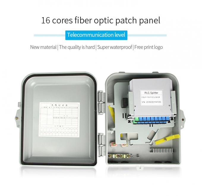 Boîtes de fibre optique matérielle de distribution par câble de 8 12 16 24 noyaux d'ABS imperméable extérieur d'intérieur mini
