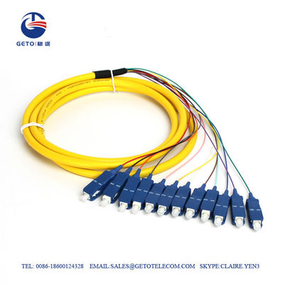 Mode unitaire optique de tresse de fibre du noyau 0.3dB de Sc 12 de SM de haute précision