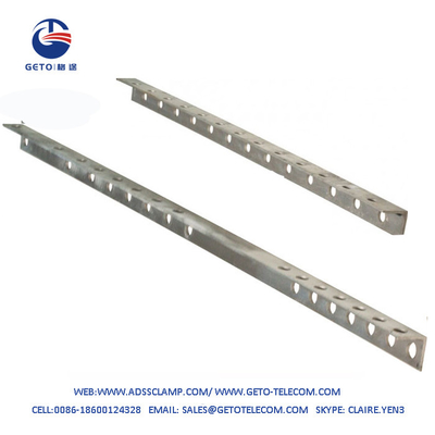 Barre d'angle en acier à 15 trous 1090 x 40 x 40 mm pour câbles de télécommunications