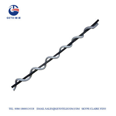 Amortisseurs en spirale aériens de vibration de l'heure 6mm de fibre de PVC ADSS, amortisseurs d'isolement de vibration