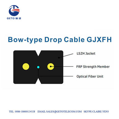 Cintrez le type câble optique de fibre de noyau de G657A 2, câble d'interface plat