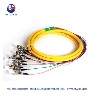 Tresses de fibre de mode unitaire de la distribution 1310nm 1550nm du noyau FC du SM 12